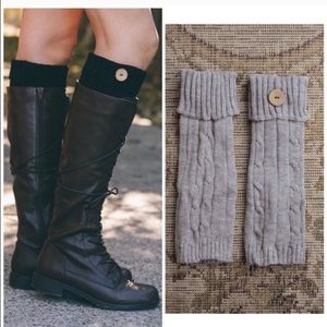 New Grey Boot Cut Cuff Leg Warmers